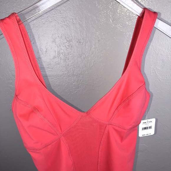FREE PEOPLE Thong NWT Coral Pink Leotard XS - Picture 10 of 15
